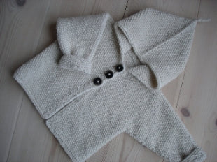 Babykofta med knappar eller blixtlås