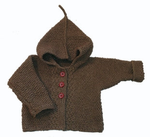 Babykofta med knappar eller blixtlås