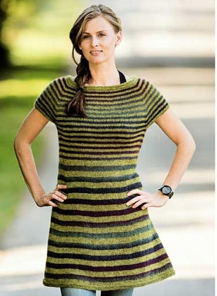 Klänning med ränder