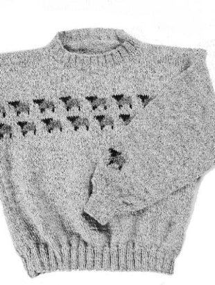 Lammtröja i Gotlandsgarn 1-8 år