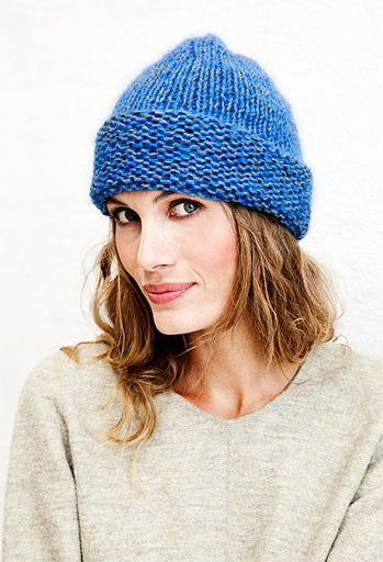 Lättstickad mössa och vantar