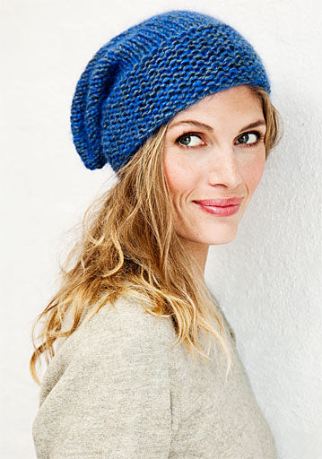 Lättstickad mössa och vantar