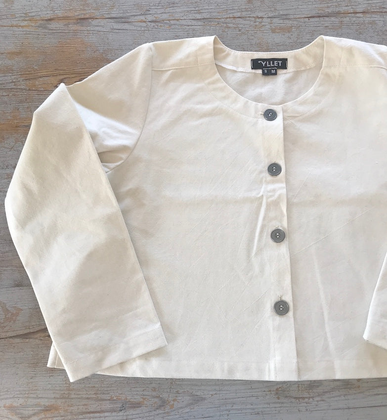 Lärftjacka i 100 årig lakansväv